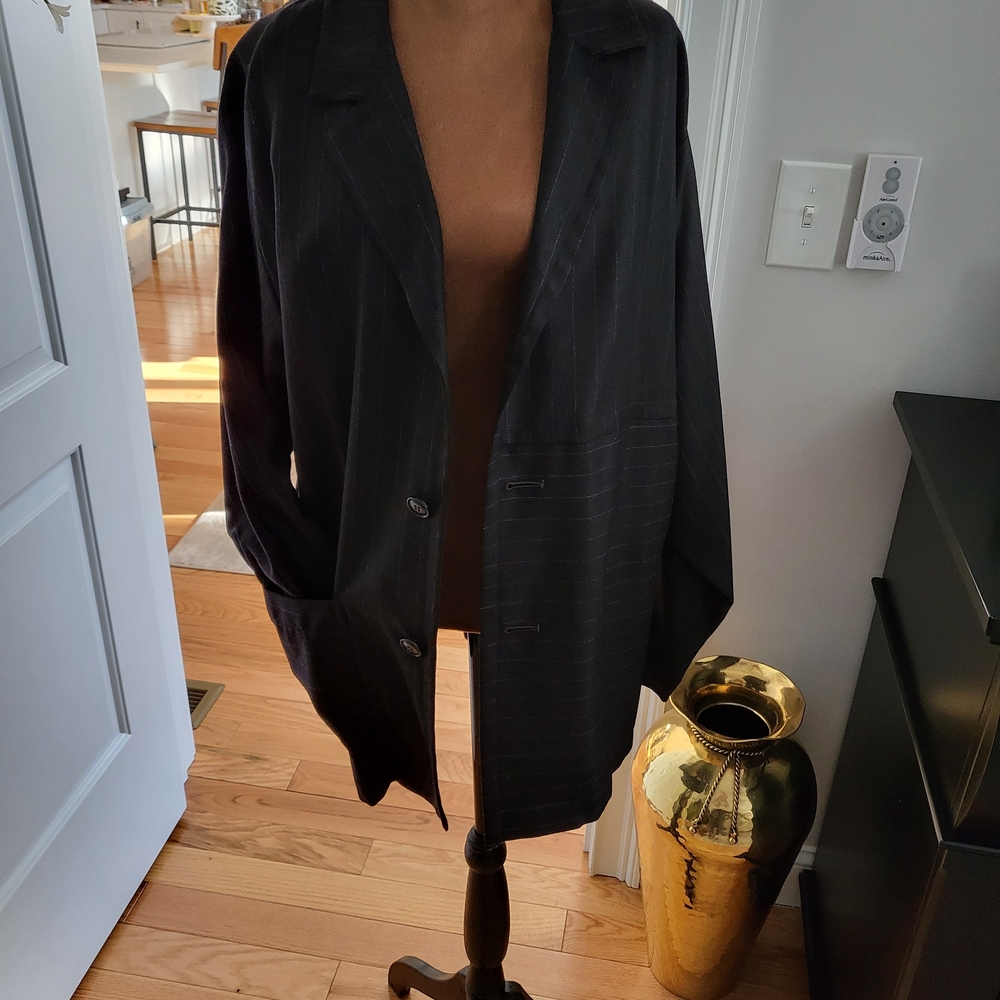 Women's Black Pinstripe Jacket